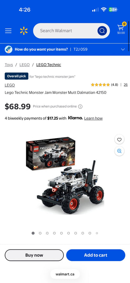 Brand new Monster Truck Lego Set. MSRP over $65