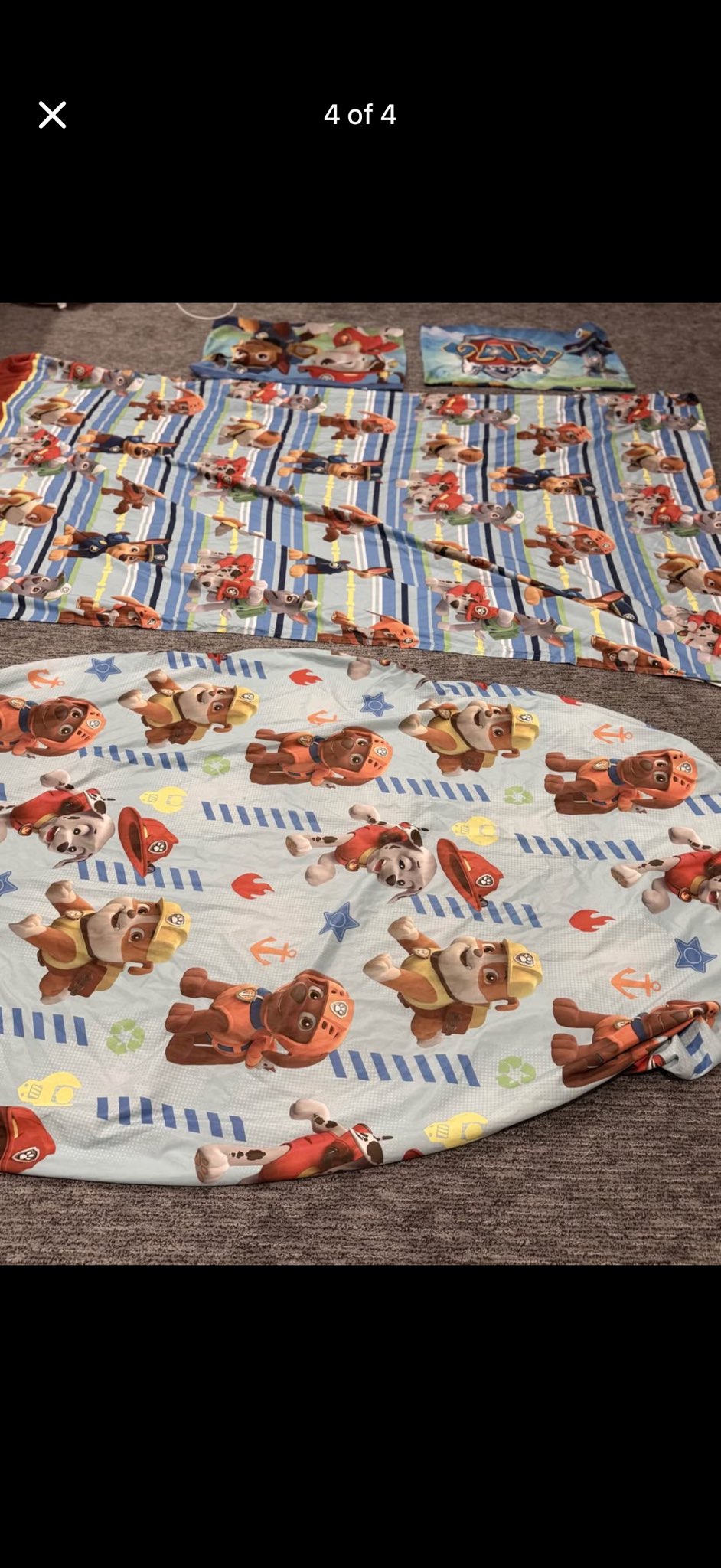 Kids Paw Patrol Twin Sheet and Pillowcase set MSRP over $47.00