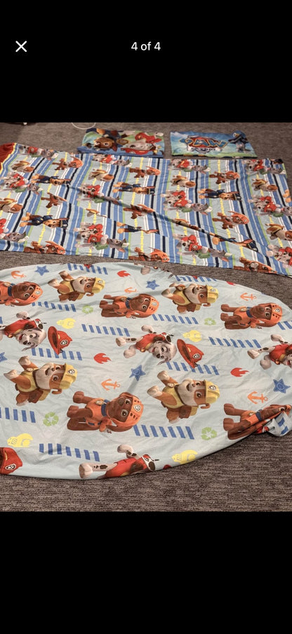 Kids Paw Patrol Twin Sheet and Pillowcase set MSRP over $47.00