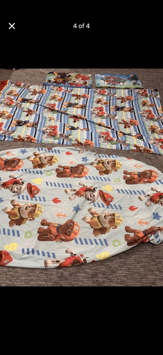 Kids Paw Patrol Twin Sheet and Pillowcase set MSRP over $47.00