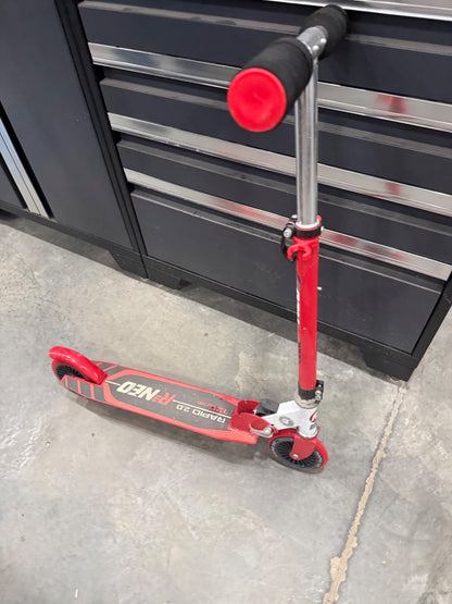 Red and black scooter