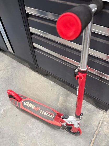 Red and black scooter