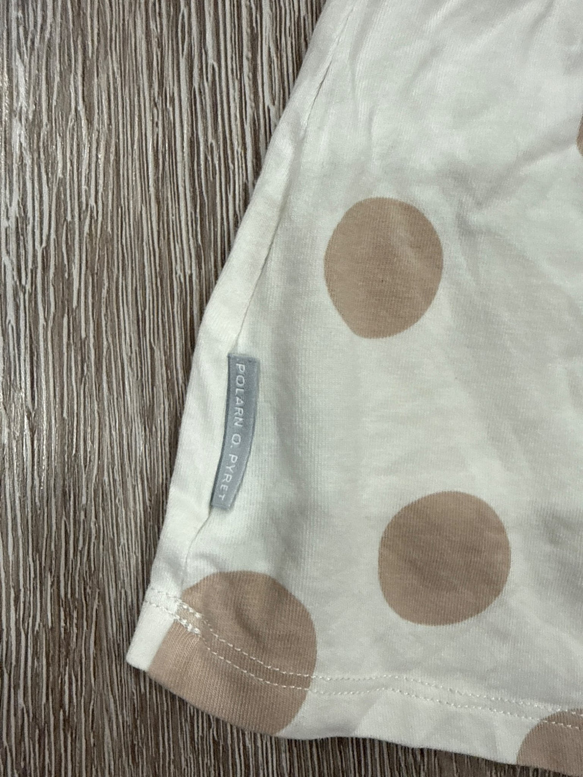 Polarn O. Pyret large size 6-9 polkadot dress with pea motif, Kids 9 Month (6-9M)