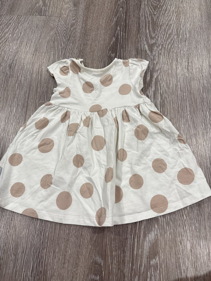 Polarn O. Pyret large size 6-9 polkadot dress with pea motif, Kids 9 Month (6-9M)