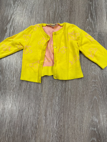 Bonpoint yellow and bubblegum pink cherry sweater, Kids 6 Month (3-6M)