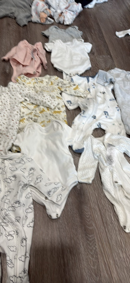Newborn onesies and pants by John Lewis and Partners, Kids Newborn