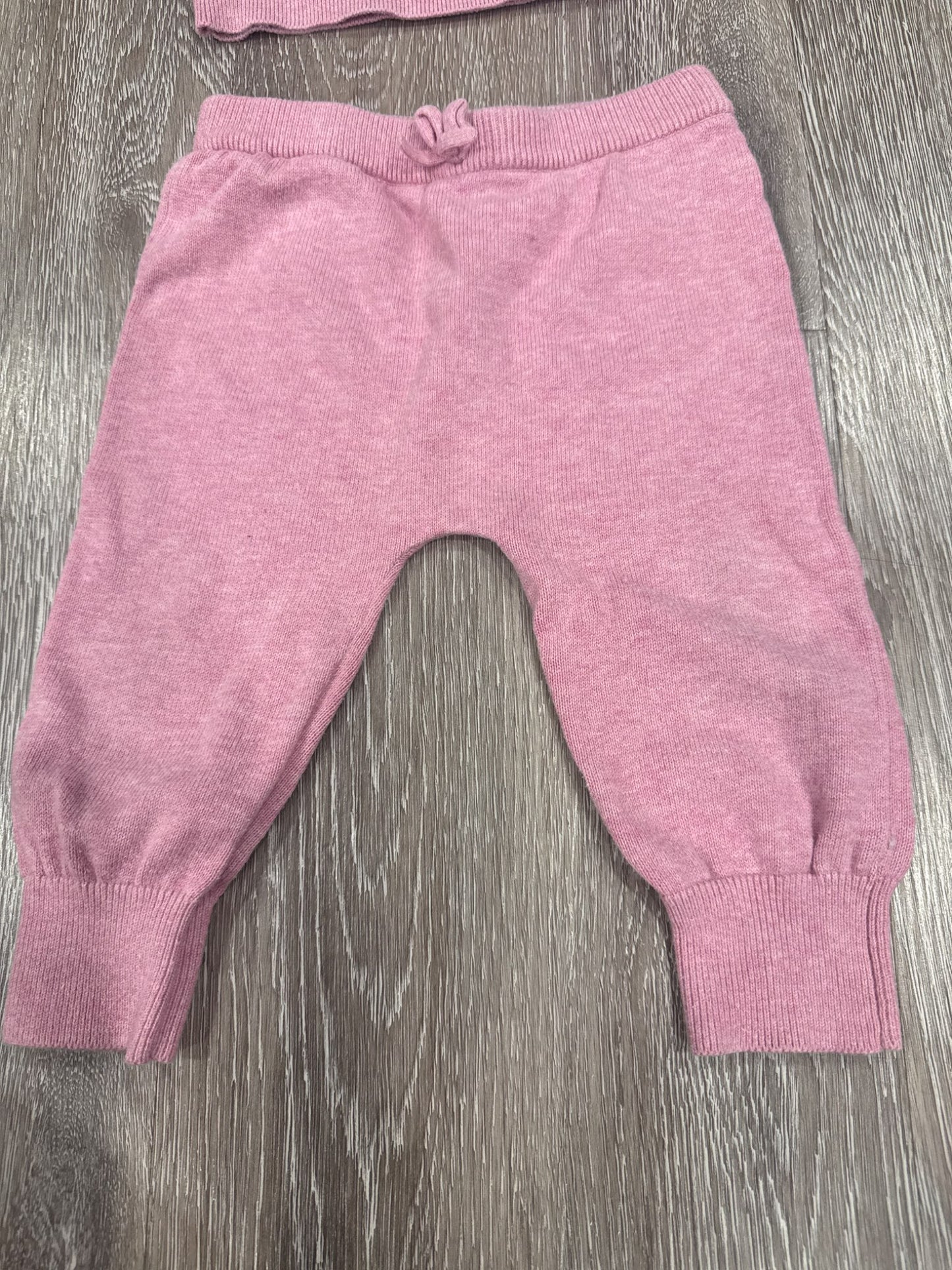 Hatley baby adorable pink deer knit jogging suit with sweater, Kids 12 Month (9-12M)