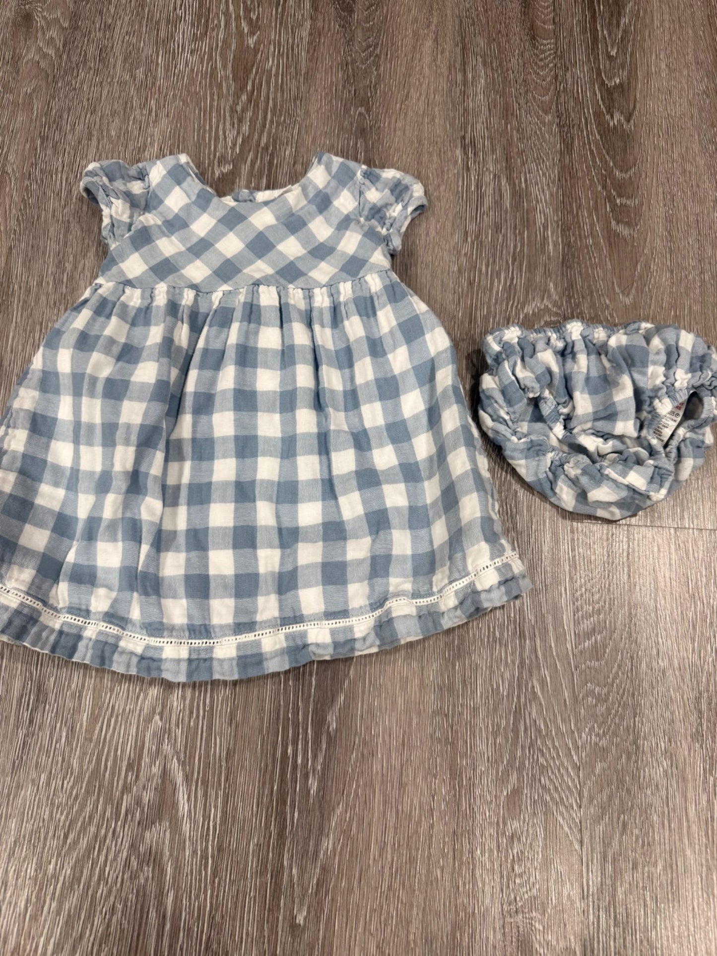 Checked dress with bloomers, Kids 12 Month (9-12M)