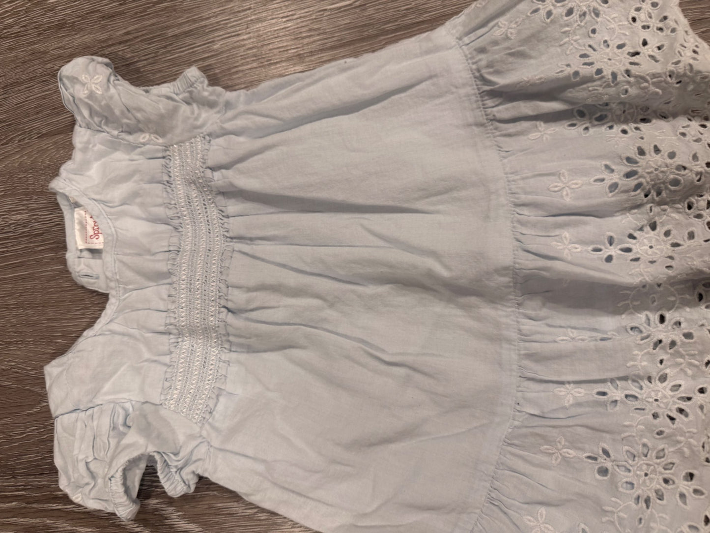 Cute powder blue eyelet dress, Kids 18 Month (12-18M)