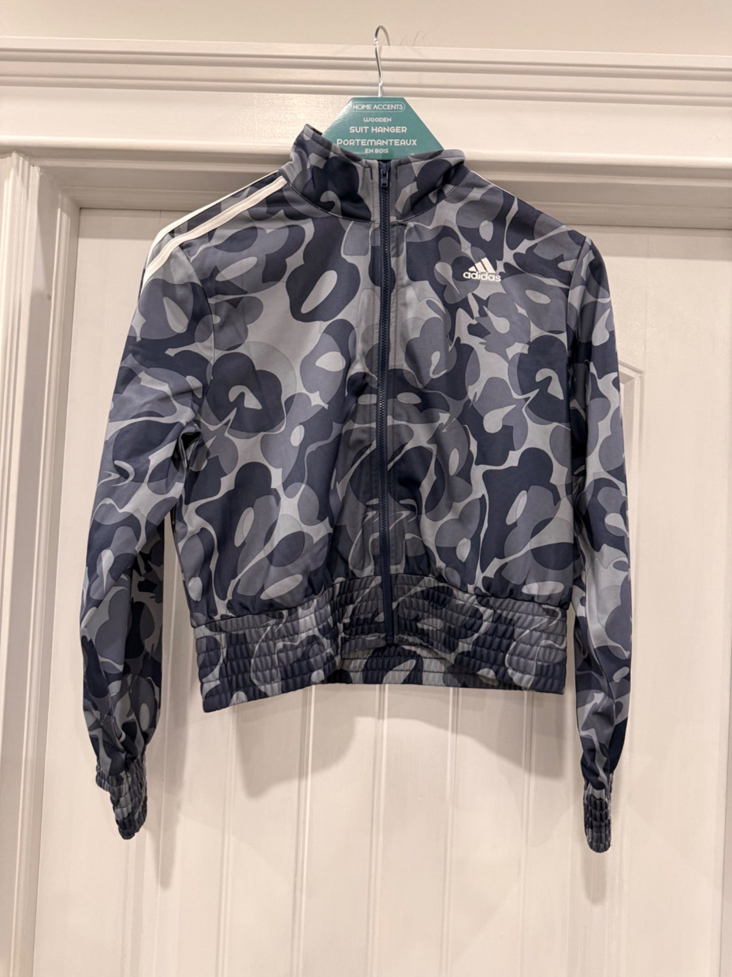 Adidas New With Tags blue Camouflage jacket, Kids 16