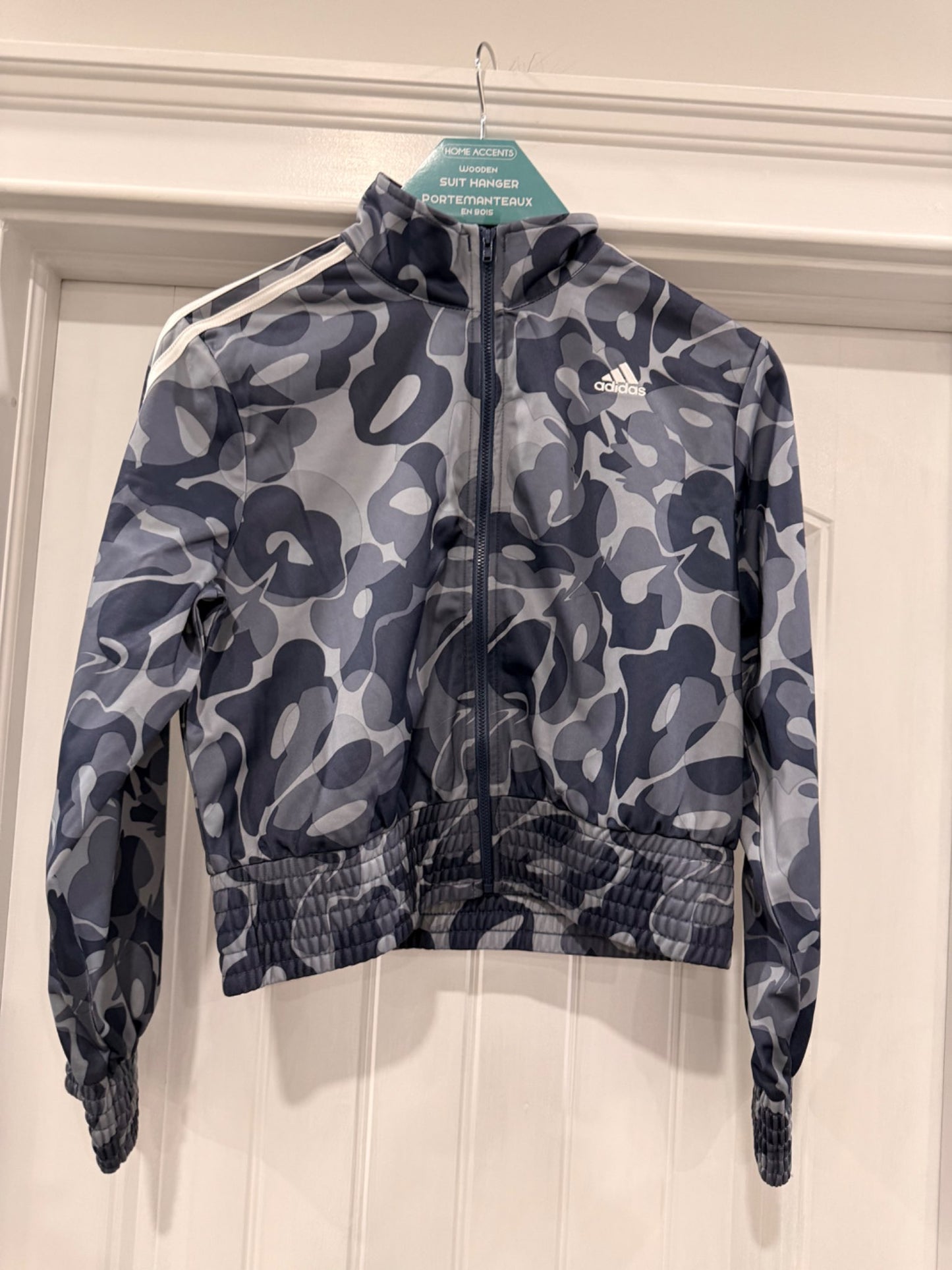 Adidas New With Tags blue Camouflage jacket, Kids 16