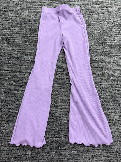 Old navy ribbed and flared with ruffle lavender pants, Kids 6/6X