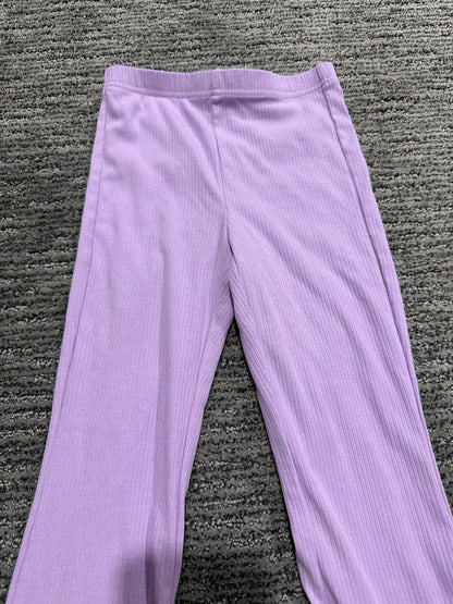 Old navy ribbed and flared with ruffle lavender pants, Kids 6/6X