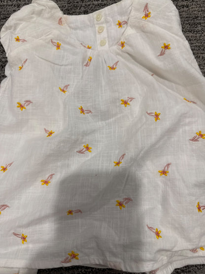 Carrement beau French collection floral embroidered dress with bloomers, Kids 9 Month (6-9M)