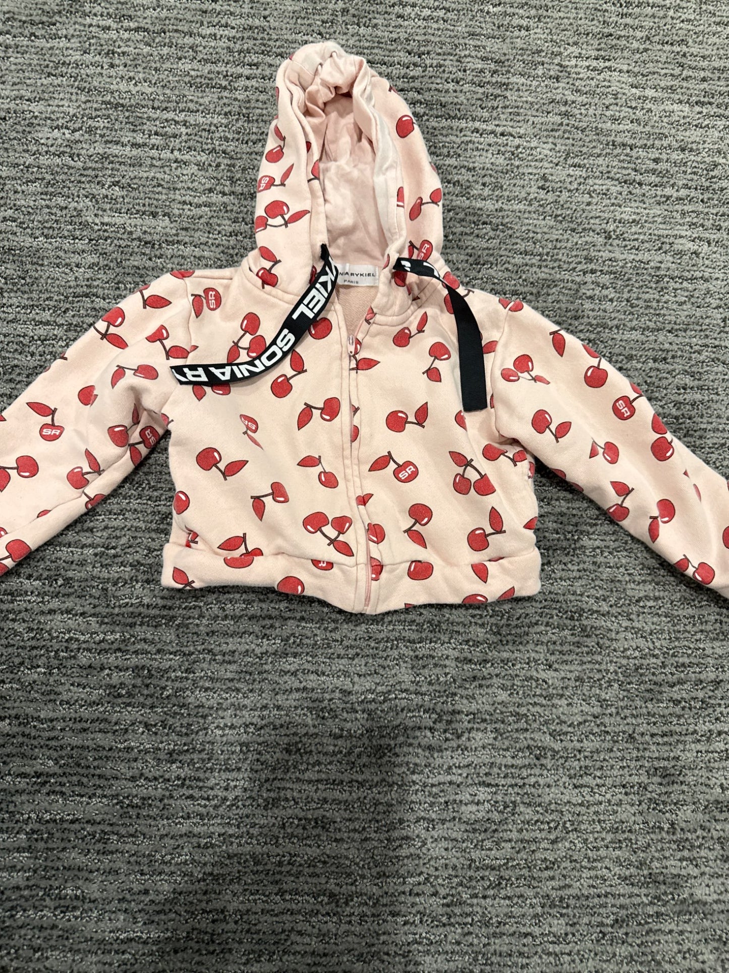 Sonia Rykiel cherry hoodie 4T could fit smaller, Kids 4/4T