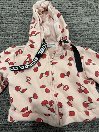 Sonia Rykiel cherry hoodie 4T could fit smaller, Kids 4/4T