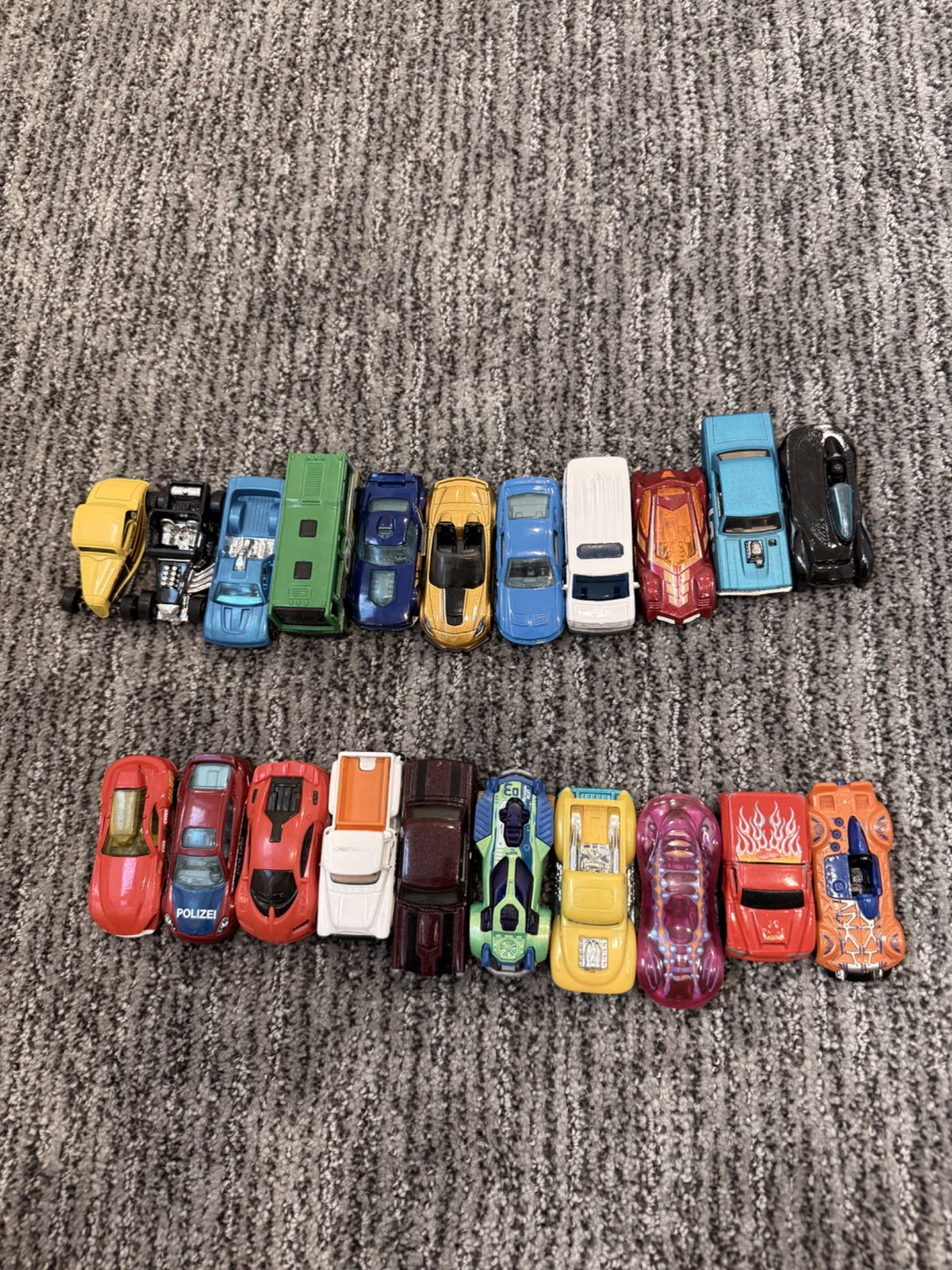 21 toy cars
