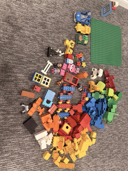Set of Assorted large building blocks and fun pieces