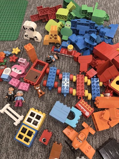 Set of Assorted large building blocks and fun pieces