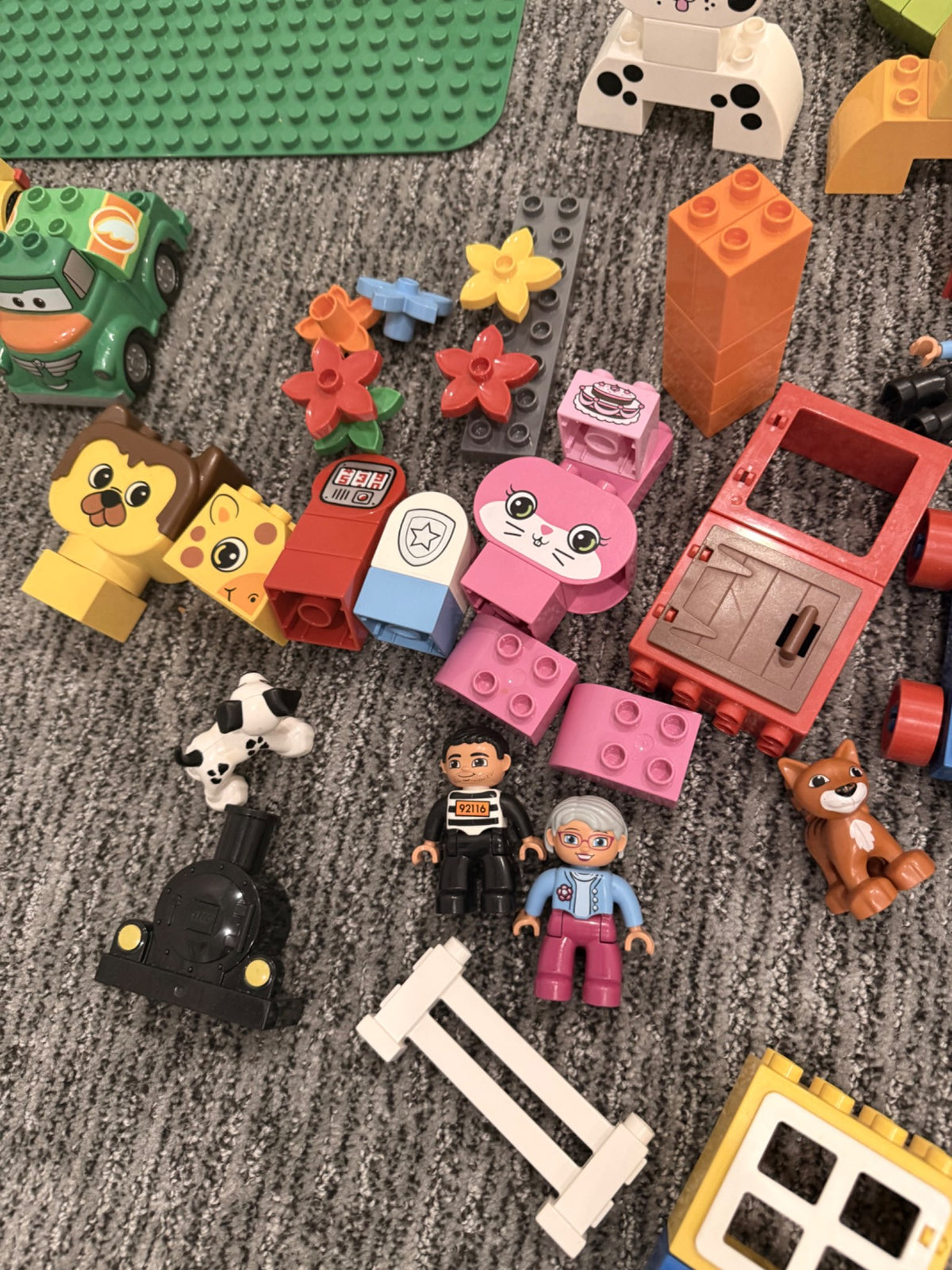 Set of Assorted large building blocks and fun pieces