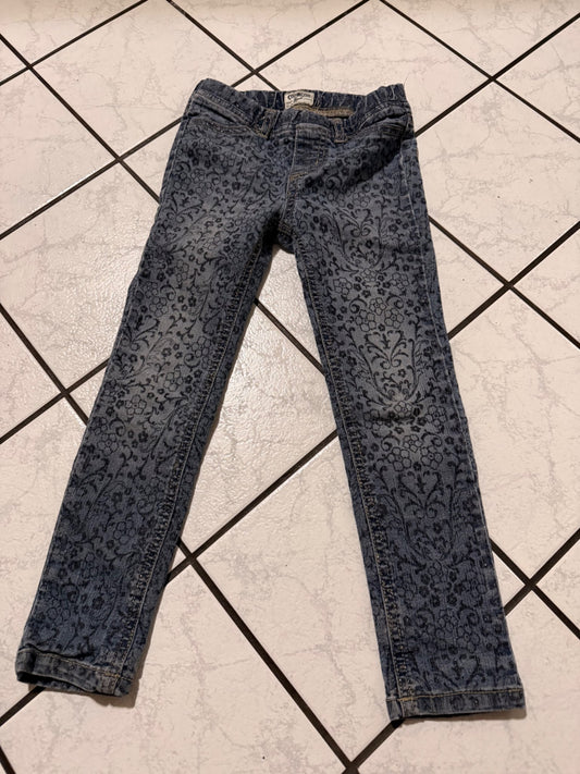 Osh Kosh floral sparkled denim size 6, Kids 6/6X