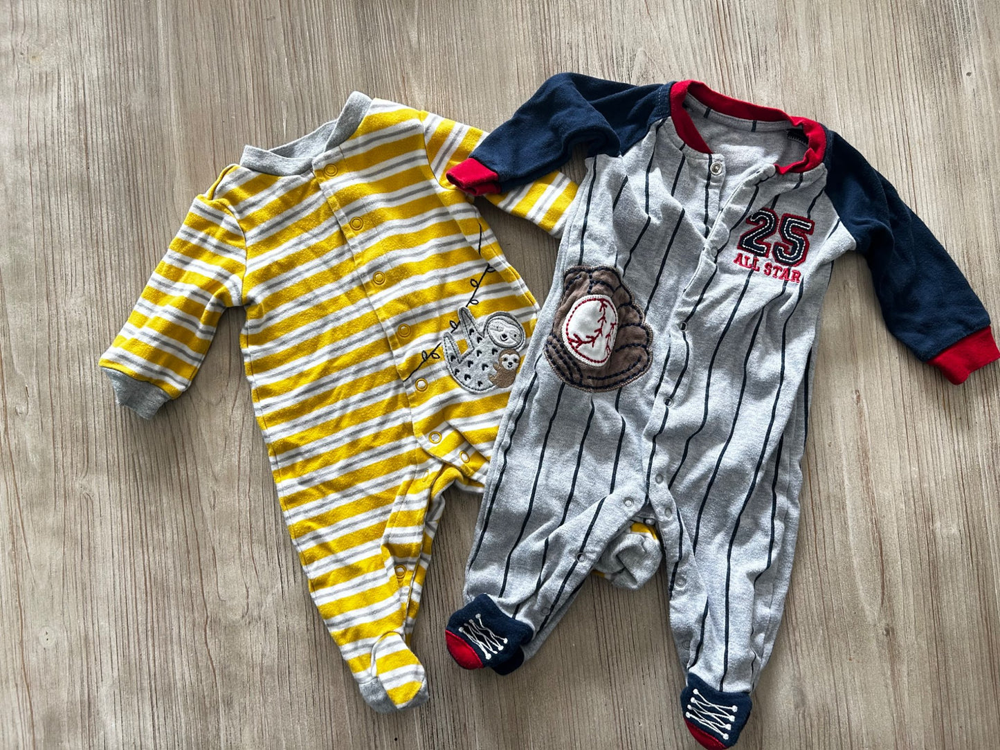 Two pj onesies, Kids 3 Month (0-3M)