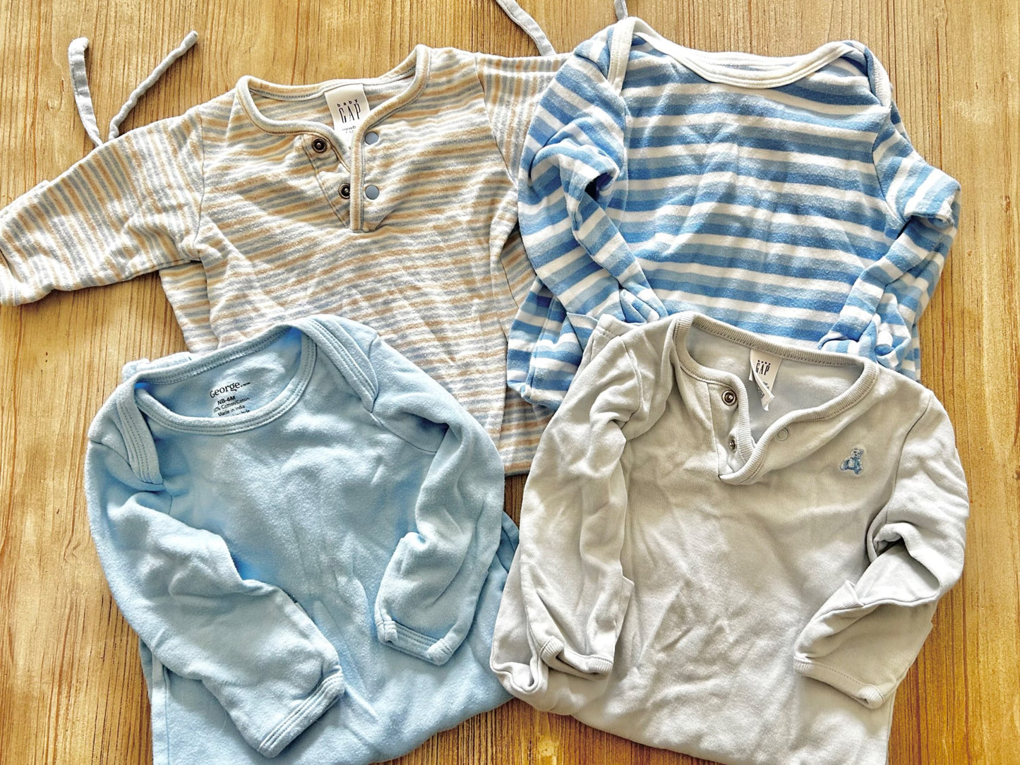 Newborn sleep pjs with tie bottom, Kids Newborn