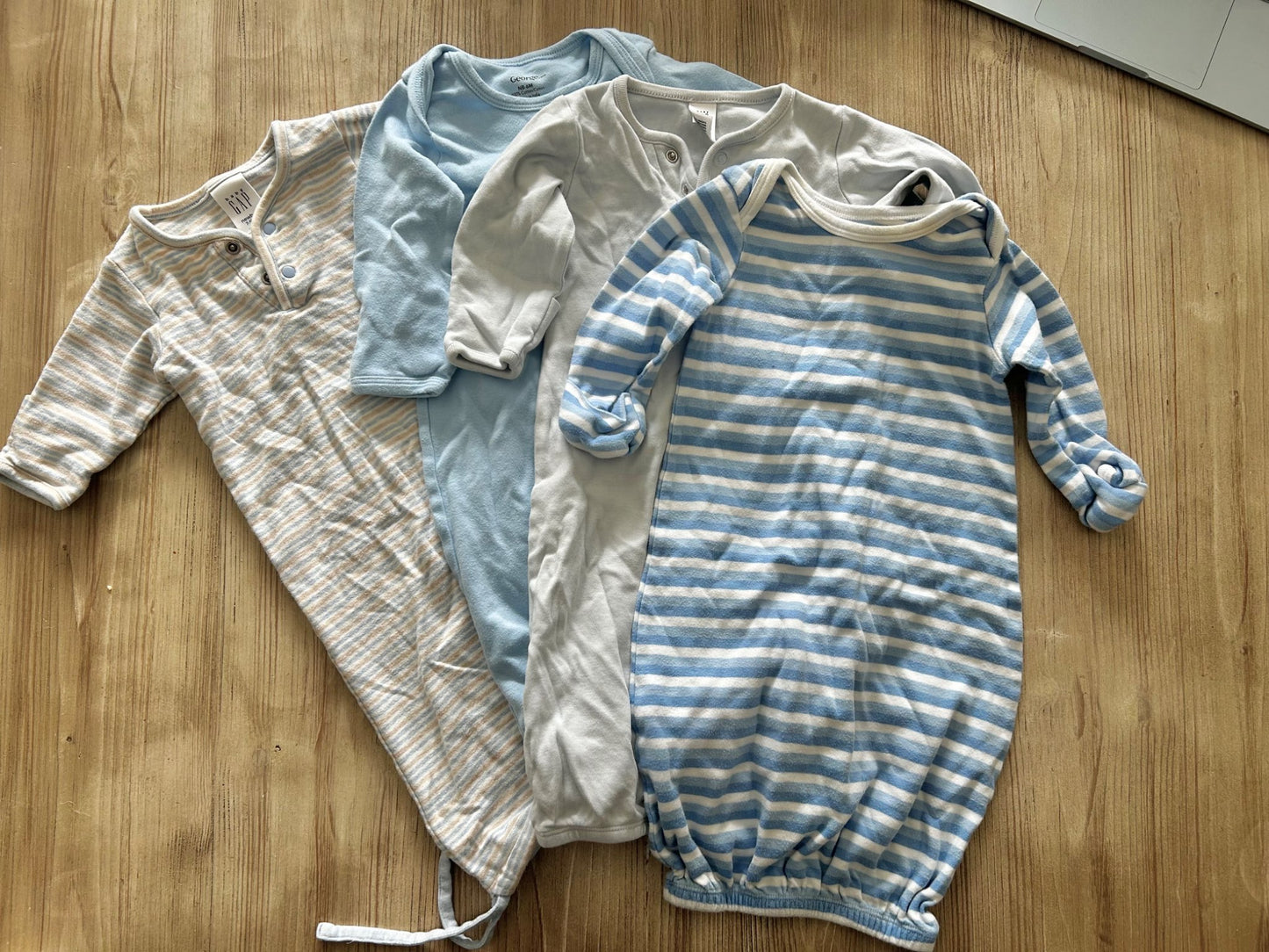 Newborn sleep pjs with tie bottom, Kids Newborn