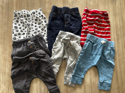 Bundle of 6 pairs of sweatpants , Kids 3 Month (0-3M)