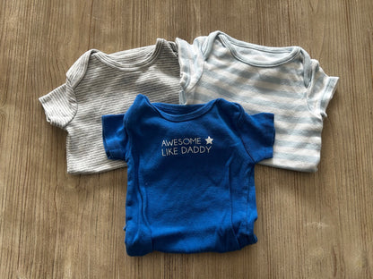 Three tshirt onesie bundle , Kids 3 Month (0-3M)