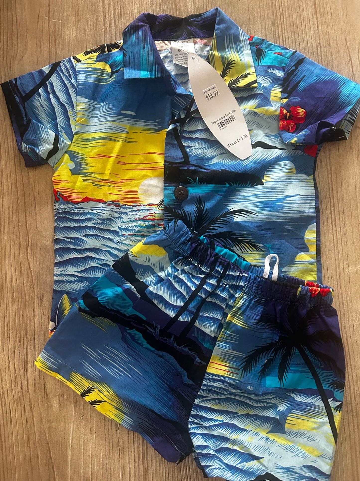 Caribbean two piece set 6-12M, Kids 12 Month (9-12M)
