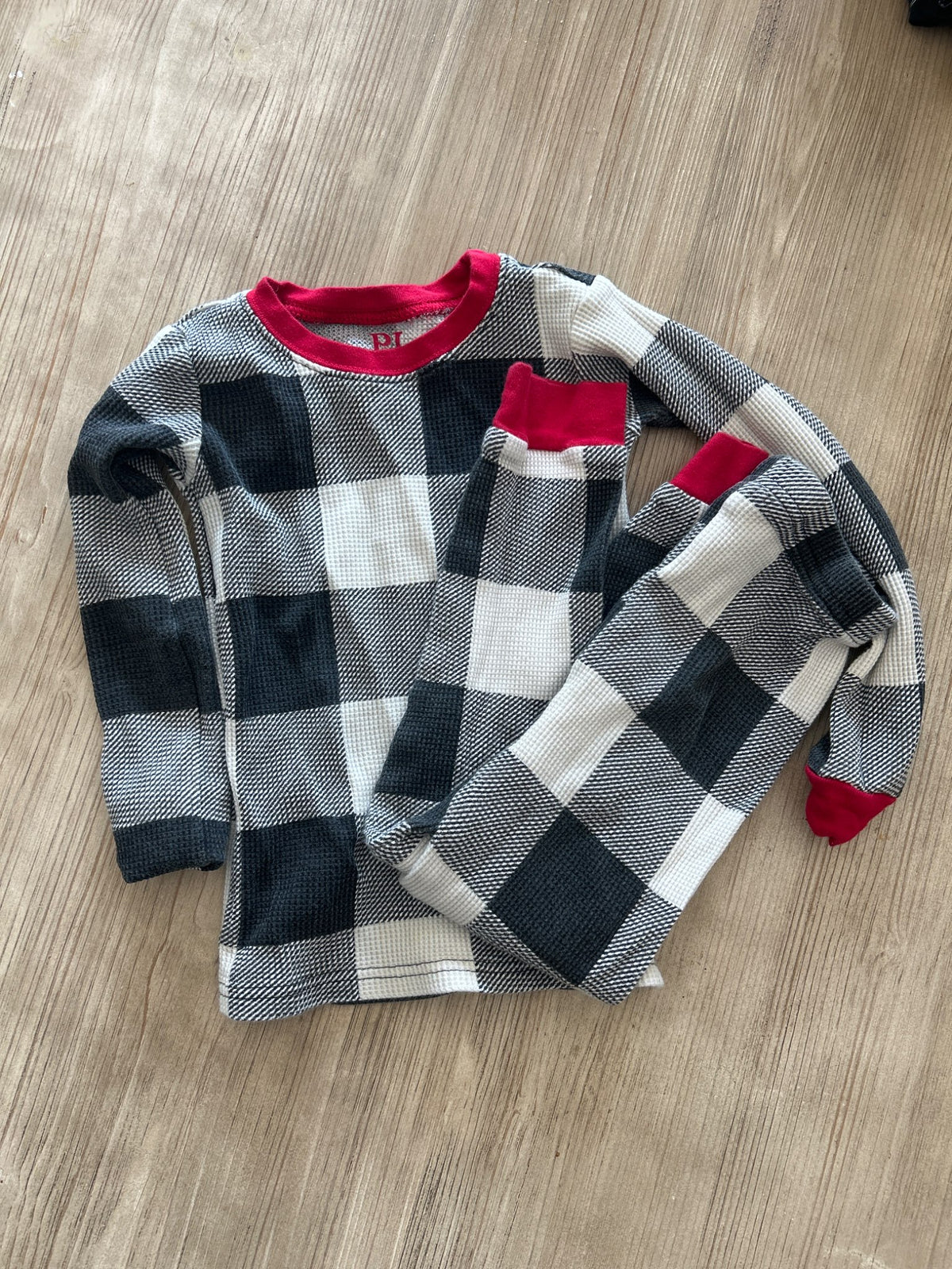 Black and white plaid pjs, Kids 4/4T