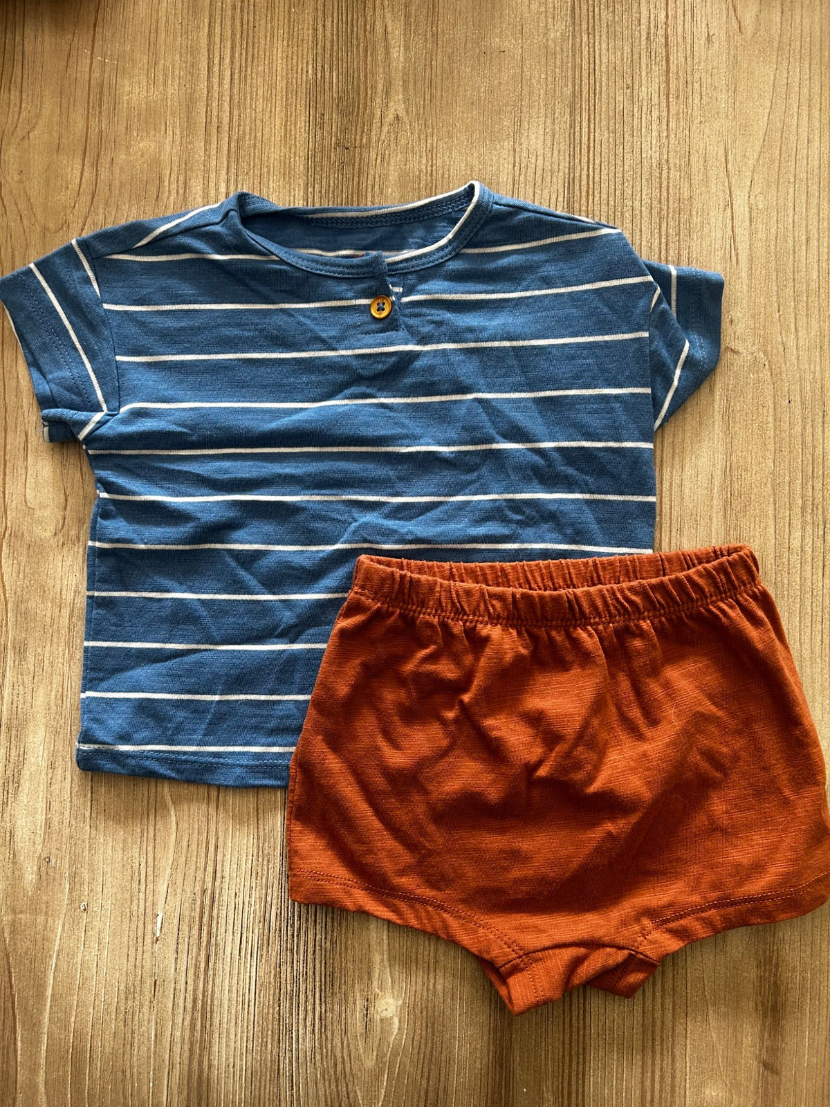 Blue and brown outfit, Kids 9 Month (6-9M)