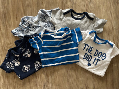 5 dog themed onesies, Kids 6 Month (3-6M)