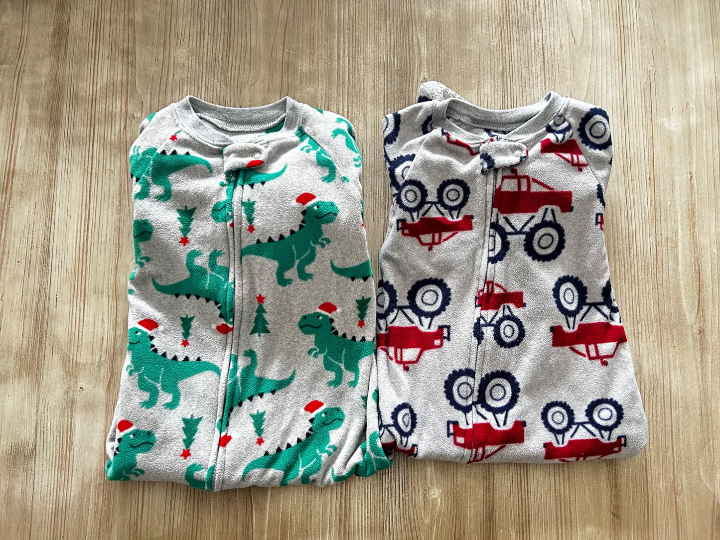 Footed Zip Fleece Onsies, Kids 2T