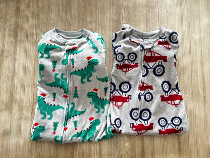 Footed Zip Fleece Onsies, Kids 2T