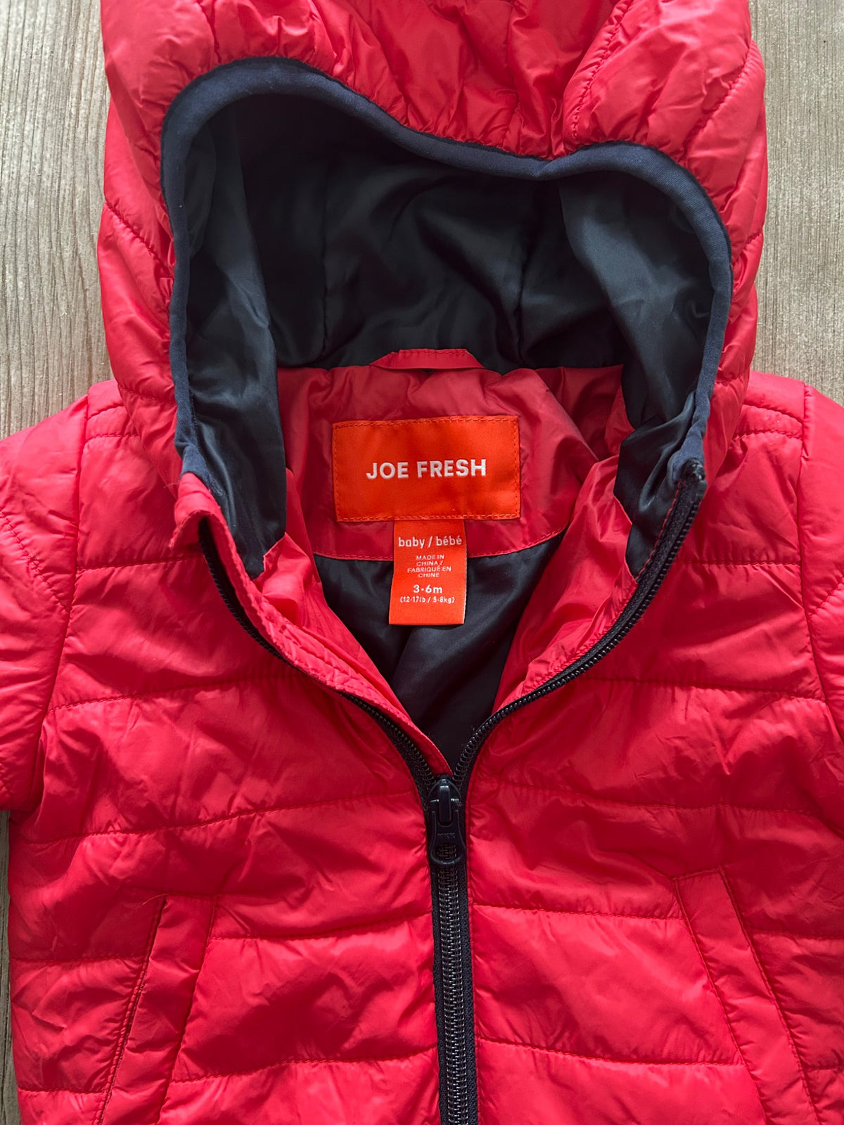 Red puffer jacket, Kids 6 Month (3-6M)