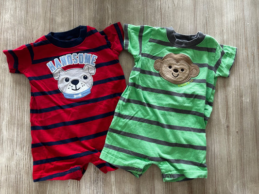 Two short onesies, Kids 6 Month (3-6M)
