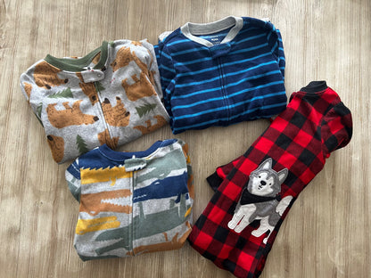 Footed Zip Fleece Onsies, Kids 4/4T
