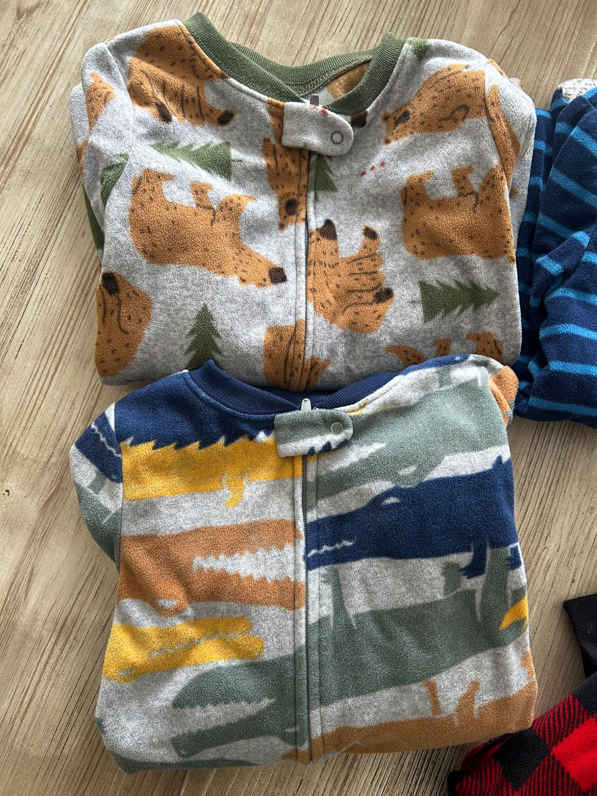 Footed Zip Fleece Onsies, Kids 4/4T