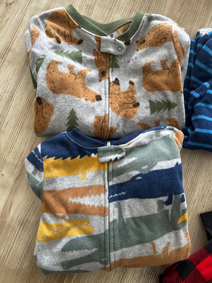Footed Zip Fleece Onsies, Kids 4/4T