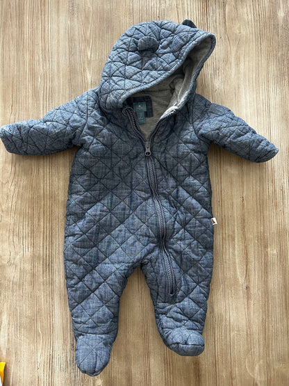 Denim coloured bunting suit, Kids 6 Month (3-6M)