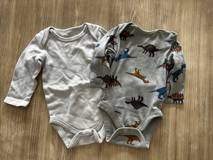 Two long sleeved onesies , Kids 6 Month (3-6M)
