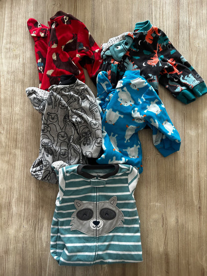 Footed fleece pj bundle, Kids 9 Month (6-9M)