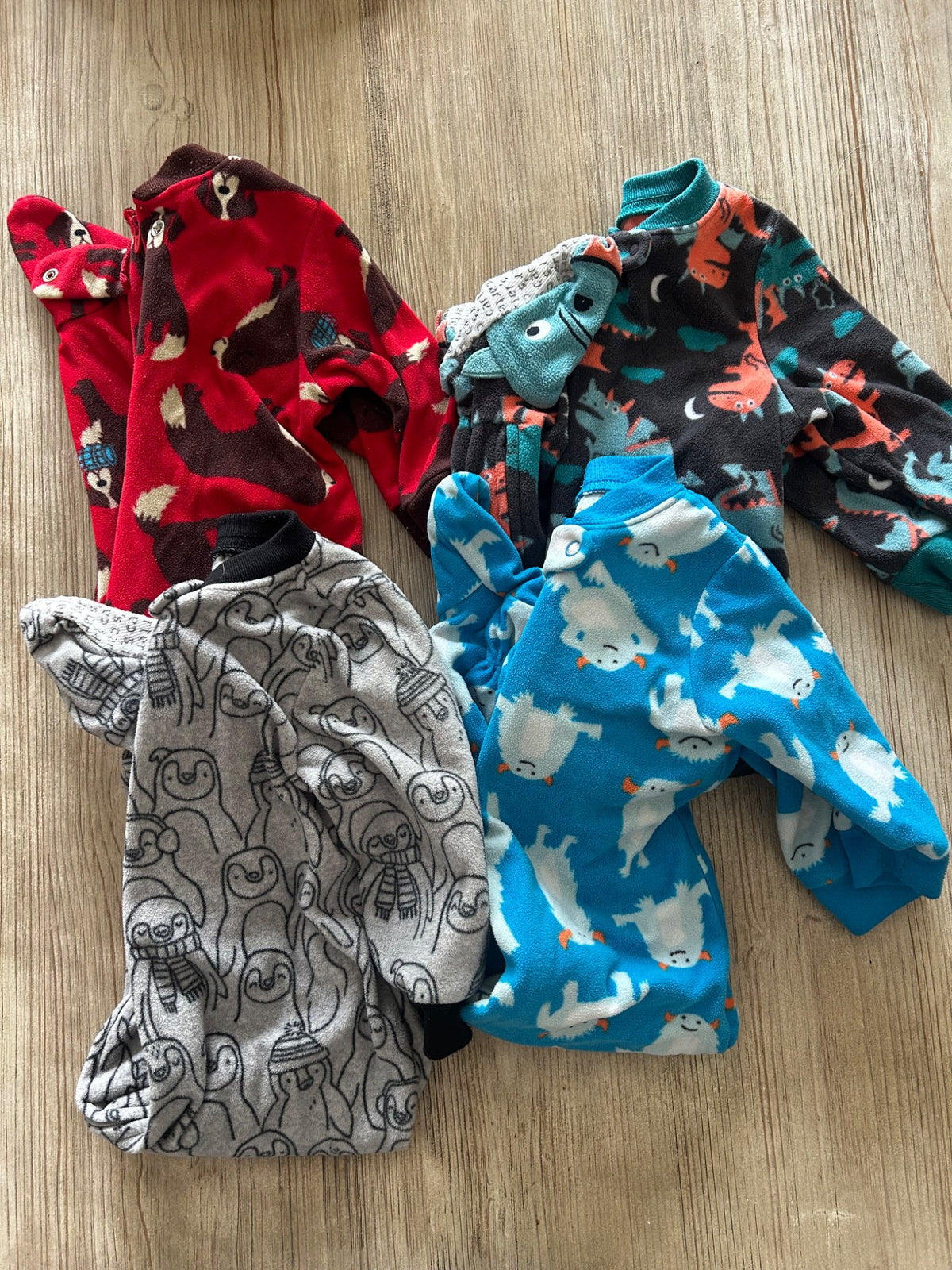 Footed fleece pj bundle, Kids 9 Month (6-9M)