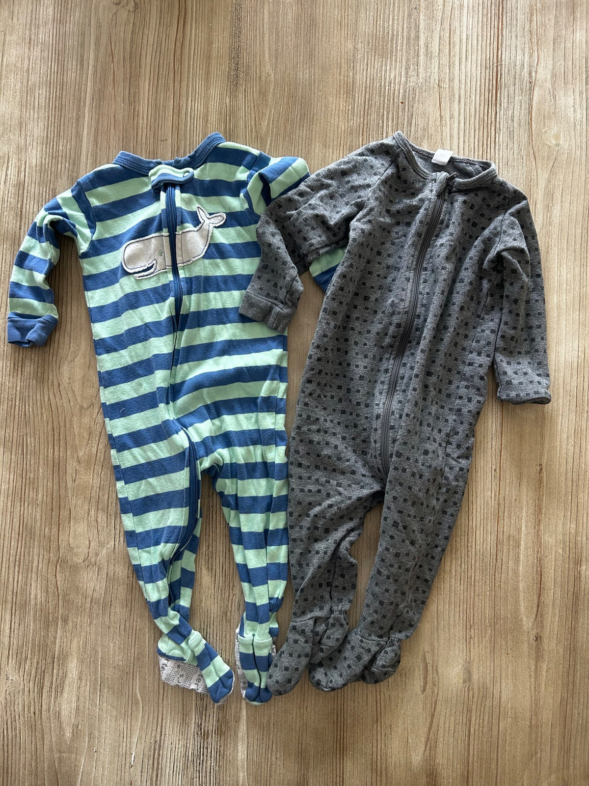 Two zip pjs, Kids 9 Month (6-9M)