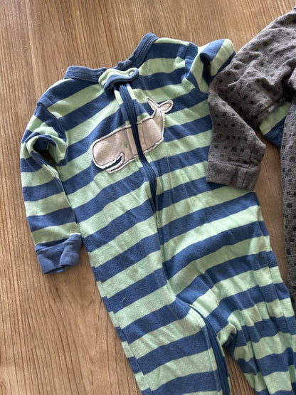Two zip pjs, Kids 9 Month (6-9M)
