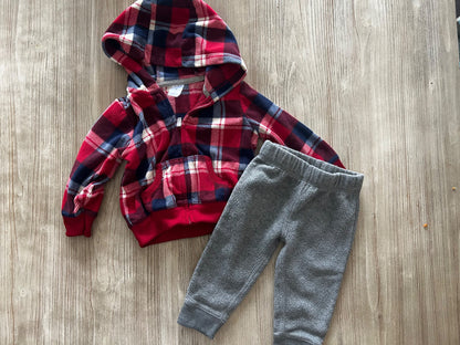 Fleece hoodie and pants, Kids 9 Month (6-9M)