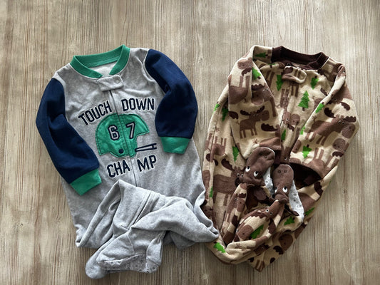 Fleece footed onesies , Kids 18 Month (12-18M)