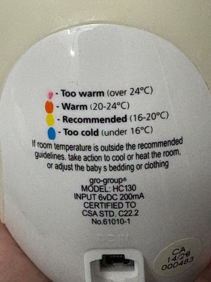 GroEgg Nursery Room Temperature Thermometer & Nightlight
